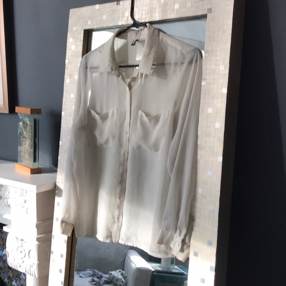 Sheer, white blouse